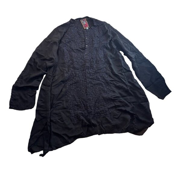 Johnny Was Embroidered Prairie Blouse, Size Medium, Boho Whimsigoth Bohemian - Picture 1 of 6